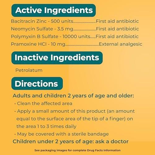 Neosporin + Burn Relief Dual Action Salbe, Erste Hilfe Antibiotikum & Schmerzmittel, 24-Stunden Infektionsschutz & maximale Linderung bei kleinen Schnitten, Schürfwunden und Verbrennungen, 14,2 g