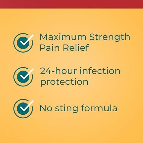 Neosporin + Burn Relief Dual Action Salbe, Erste Hilfe Antibiotikum & Schmerzmittel, 24-Stunden Infektionsschutz & maximale Linderung bei kleinen Schnitten, Schürfwunden und Verbrennungen, 14,2 g