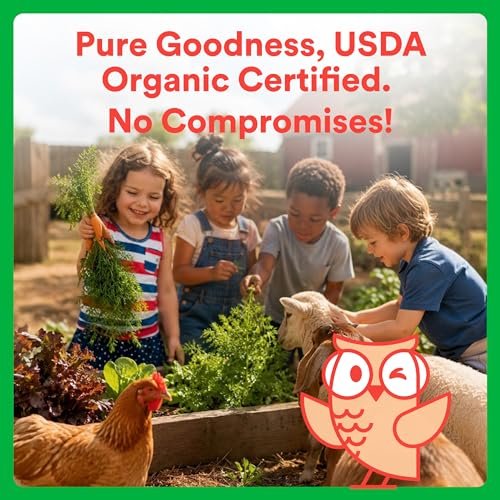 SmartyPants Organic Kinder Multivitamin Gummis: Omega 3 (ALA), Beta-Carotin, Vitamin B12, B6, A, K & Zink zur Unterstützung des Immunsystems, Biotin, vegetarisch, drei Fruchtgeschmacksrichtungen, 120 Stück (30-Tage-Vorrat)