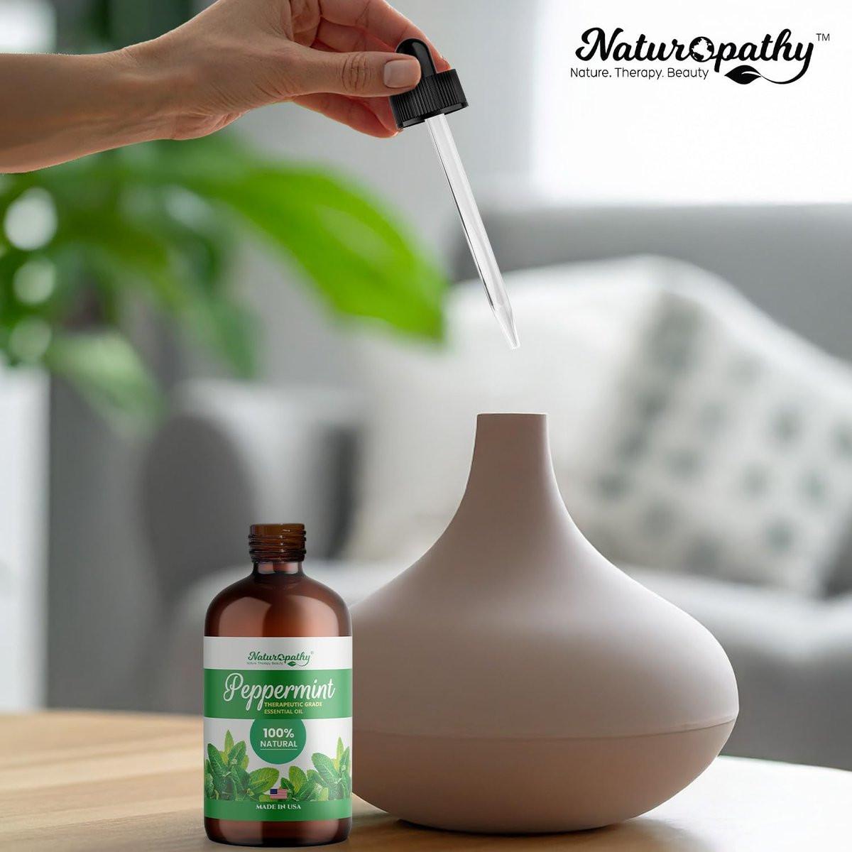 Naturopathy Pfefferminzöl Bio-Therapeutische Qualität 118 ml – Ideal für Aromatherapie und Entspannung