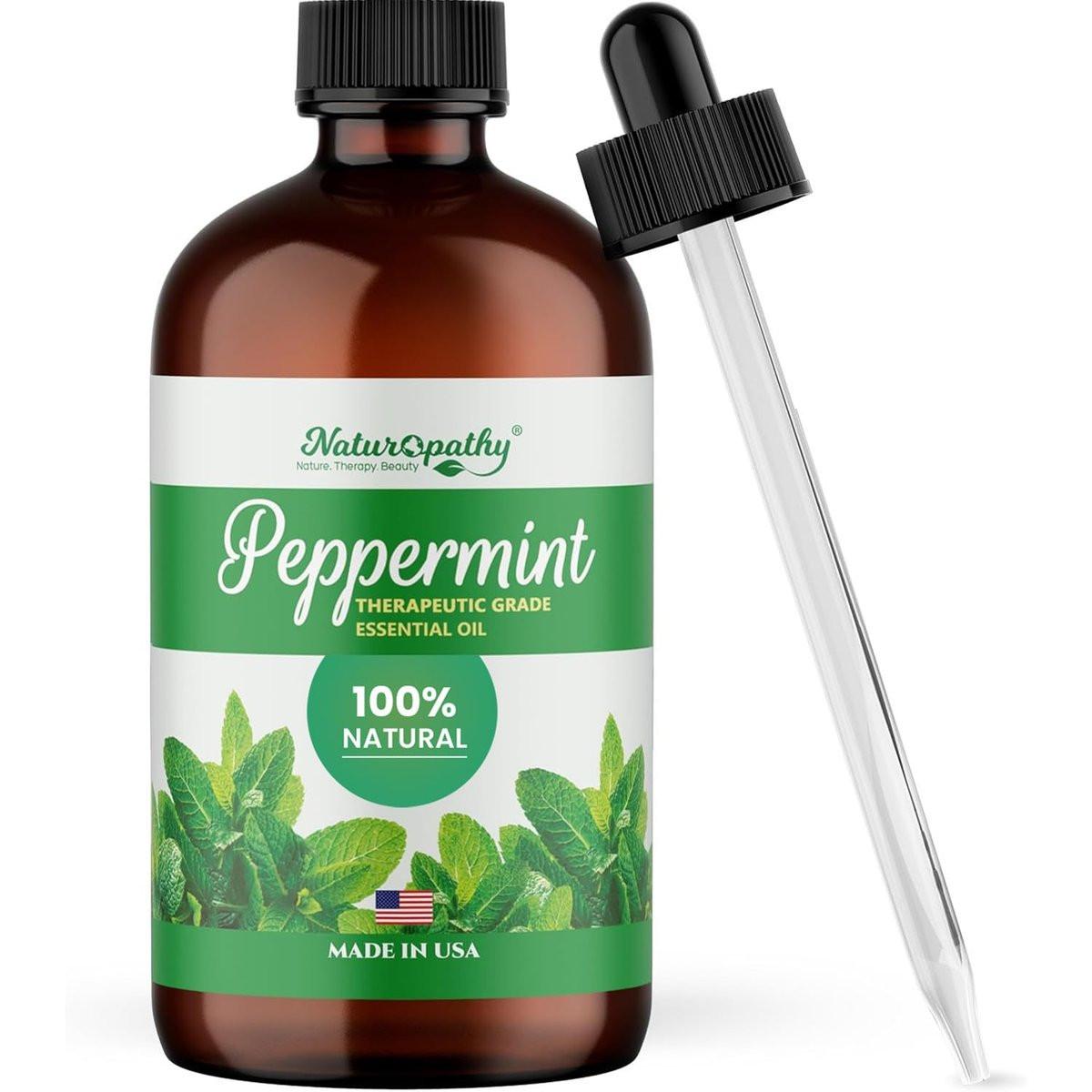 Naturopathy Pfefferminzöl Bio-Therapeutische Qualität 118 ml – Ideal für Aromatherapie und Entspannung