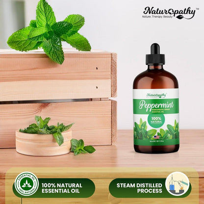 Naturopathy Pfefferminzöl Bio-Therapeutische Qualität 118 ml – Ideal für Aromatherapie und Entspannung