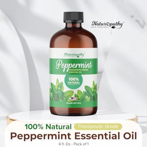 Naturopathy Pfefferminzöl Bio-Therapeutische Qualität 118 ml – Ideal für Aromatherapie und Entspannung