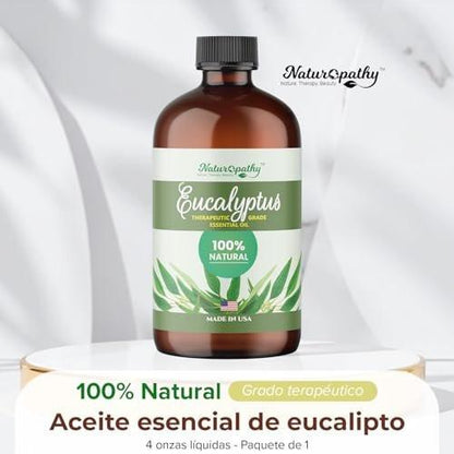 Naturopathy Eukalyptus Ätherisches Öl, Therapeutische Qualität, Perfekt für Aromatherapie (118 ml)
