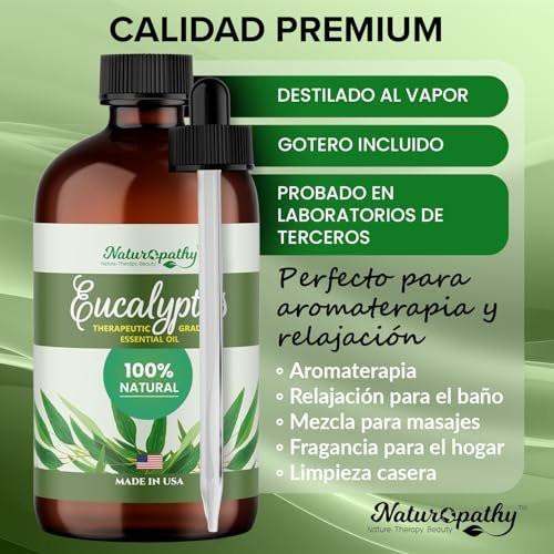 Naturopathy Eukalyptus Ätherisches Öl, Therapeutische Qualität, Perfekt für Aromatherapie (118 ml)