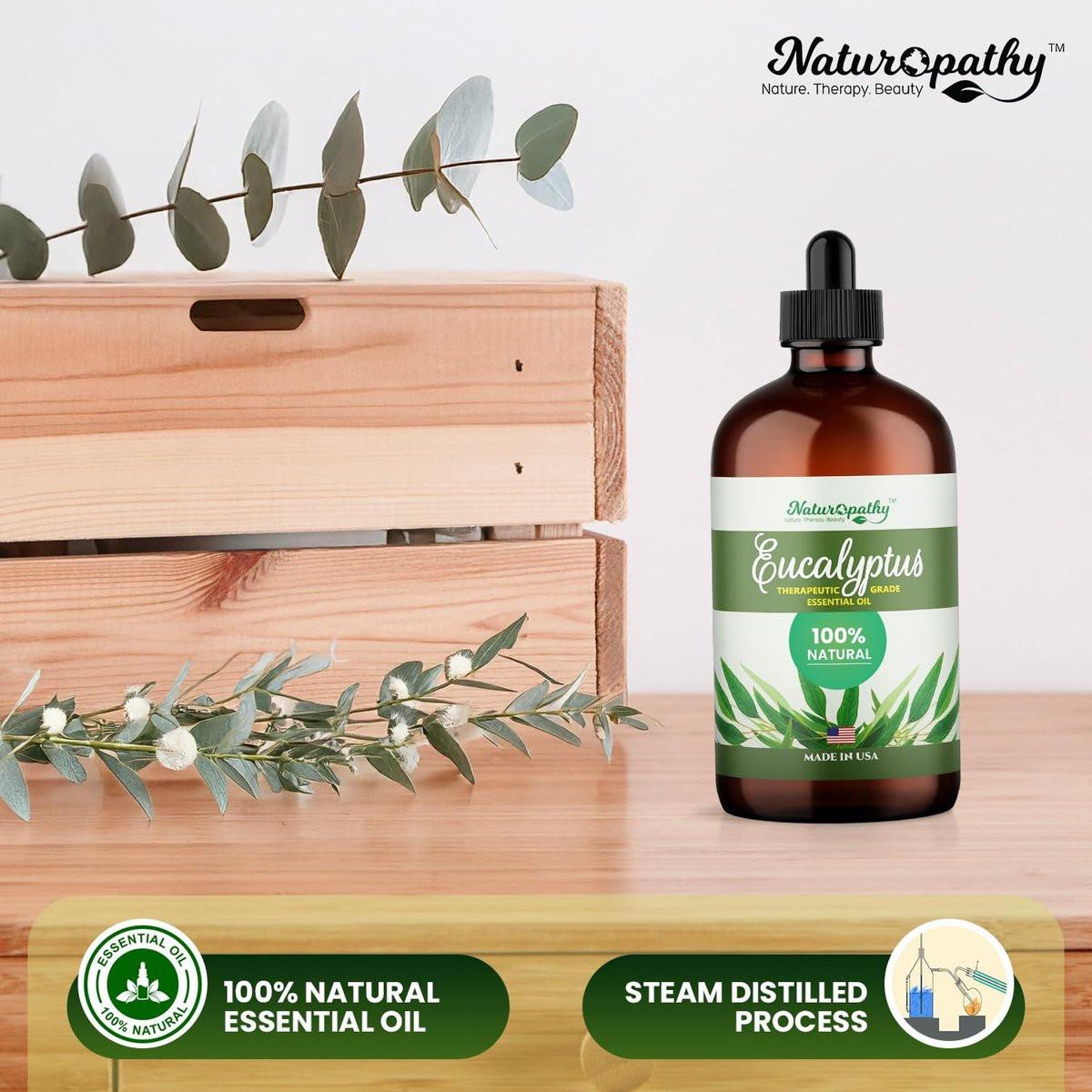 Naturopathy Eukalyptus Ätherisches Öl, Therapeutische Qualität, Perfekt für Aromatherapie (118 ml)