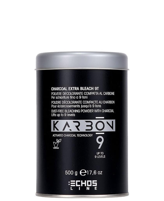 Inebrya Karbon 9 Aktivkohle Extra Aufheller Blondierpulver, 500 g – für alle Haartypen