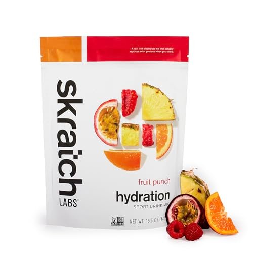 Skratch Labs Hydration Sports Drink Mix – Fruchtpunsch, 20 Portionen – Veganes, nicht-GVO Elektrolytpulver für schnelle Hydration & Ausdauer