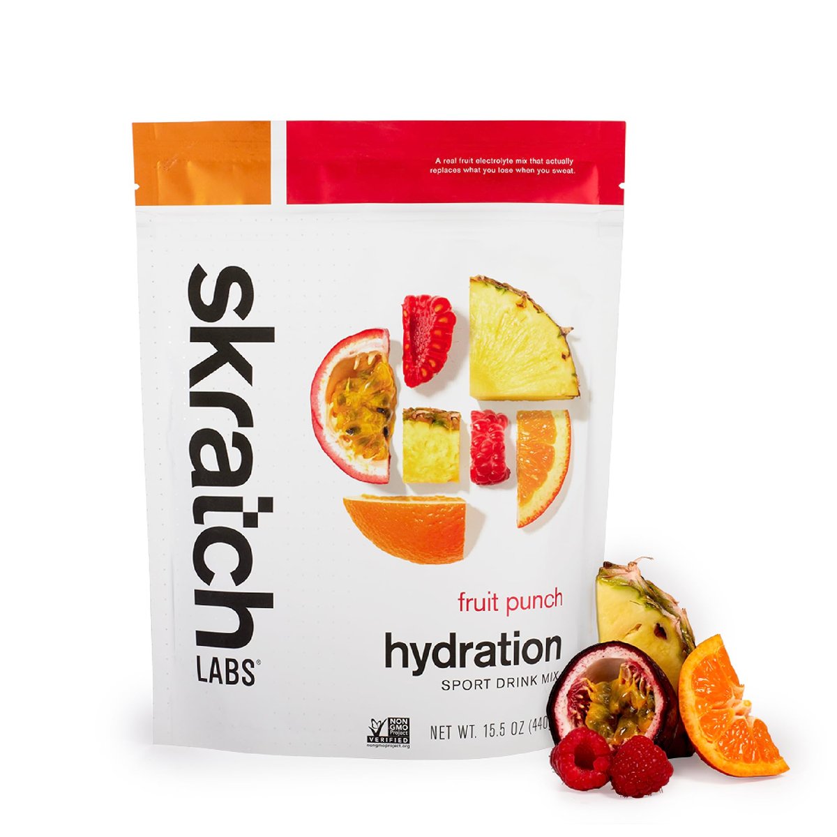 Skratch Labs Hydration Sports Drink Mix – Fruchtpunsch, 20 Portionen – Veganes, nicht-GVO Elektrolytpulver für schnelle Hydration & Ausdauer