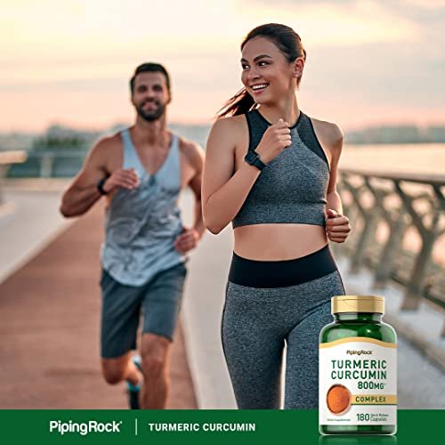Piping Rock Kurkuma Curcumin Komplex – 180 Kapseln pflanzliches Extrakt | Non-GMO, Glutenfrei