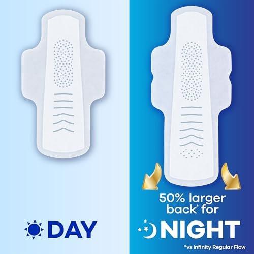 Always Infinity Damenbinden mit Flügeln, FlexFoam, Größe 5, Extra Stark für die Nacht, ohne Duft, 30 Stück