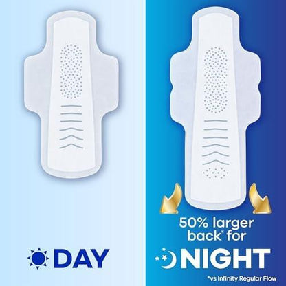 Always Infinity Damenbinden mit Flügeln, FlexFoam, Größe 5, Extra Stark für die Nacht, ohne Duft, 30 Stück