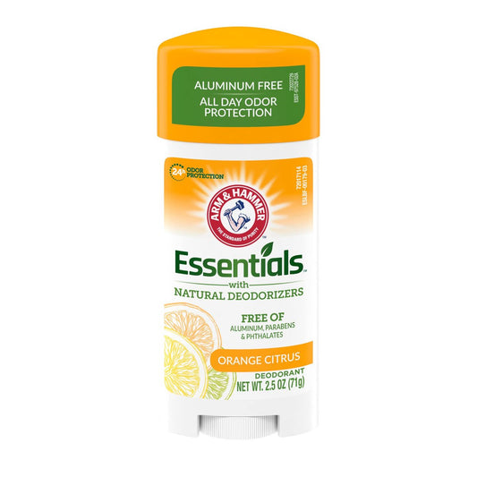 Arm & Hammer Essentials Deodorant Crisp Orange Citrus 6er-Pack – 2,5 Unzen natürlicher Schutz