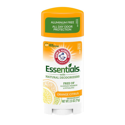 Arm & Hammer Essentials Deodorant Crisp Orange Citrus 6er-Pack – 2,5 Unzen natürlicher Schutz