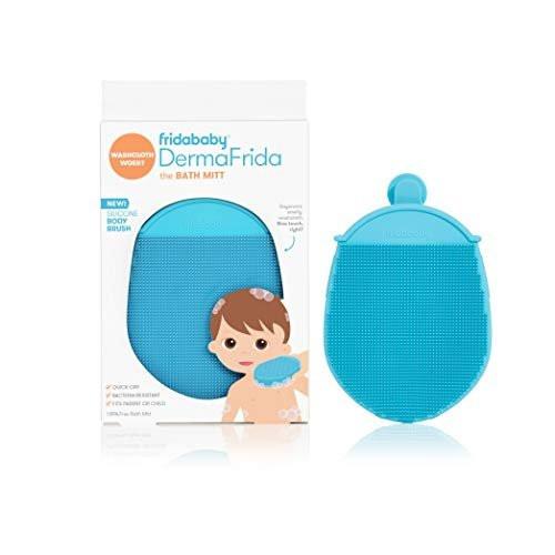 Frida Baby DermaFrida Badehandschuh | Schnell trocknender Körperwaschpinsel aus Silikon für Babys und Kleinkinder | Ersatz für Waschlappen | Passt Eltern oder Kind für frühkindliche Entwicklung