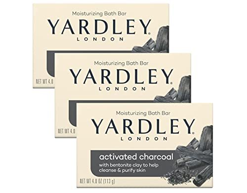 Yardley Aktivkohle-Badbar 4 Unzen - 3er-Pack
