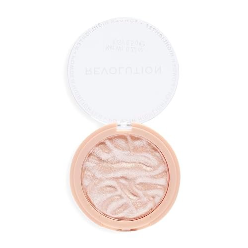 Revolution Reloaded Pressed Powder Highlighter – Intensiv pigmentiert für einen strahlenden Dewy-Finish, Dare to Divulge, 6,2 g