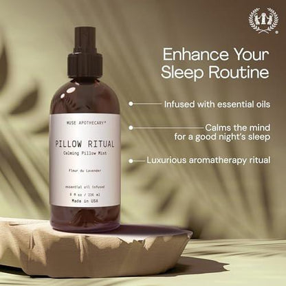 Muse Apothecary Pillow Ritual – Beruhigendes Kissen- und Raumspray mit Lavendel, 240 ml
