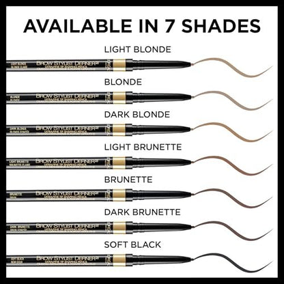 L'Oréal Paris Brow Stylist Definer wasserfester Augenbrauenstift, ultrafeiner mechanischer Stift, Blond, 0,003 Unzen (2er-Pack)