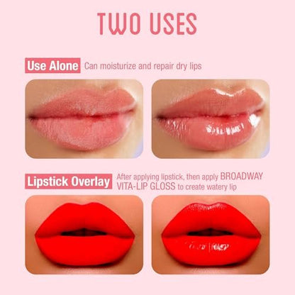 Ruby Kisses Broadway Vita-Lip Klarer Lipgloss (Hagebuttenöl 12er Pack) – Ultra-feuchtigkeitsspendende & beruhigende Formel mit Vitaminölen, Hochglanz ohne Kleben, Heilender Glossy Lippenbalsam mit Vitamin A