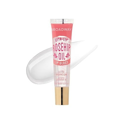 Ruby Kisses Broadway Vita-Lip Klarer Lipgloss (Hagebuttenöl 12er Pack) – Ultra-feuchtigkeitsspendende & beruhigende Formel mit Vitaminölen, Hochglanz ohne Kleben, Heilender Glossy Lippenbalsam mit Vitamin A