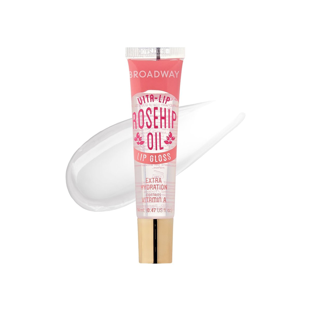 Ruby Kisses Broadway Vita-Lip Klarer Lipgloss (Hagebuttenöl 12er Pack) – Ultra-feuchtigkeitsspendende & beruhigende Formel mit Vitaminölen, Hochglanz ohne Kleben, Heilender Glossy Lippenbalsam mit Vitamin A