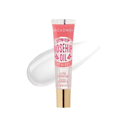 Ruby Kisses Broadway Vita-Lip Klarer Lipgloss (Hagebuttenöl 12er Pack) – Ultra-feuchtigkeitsspendende & beruhigende Formel mit Vitaminölen, Hochglanz ohne Kleben, Heilender Glossy Lippenbalsam mit Vitamin A