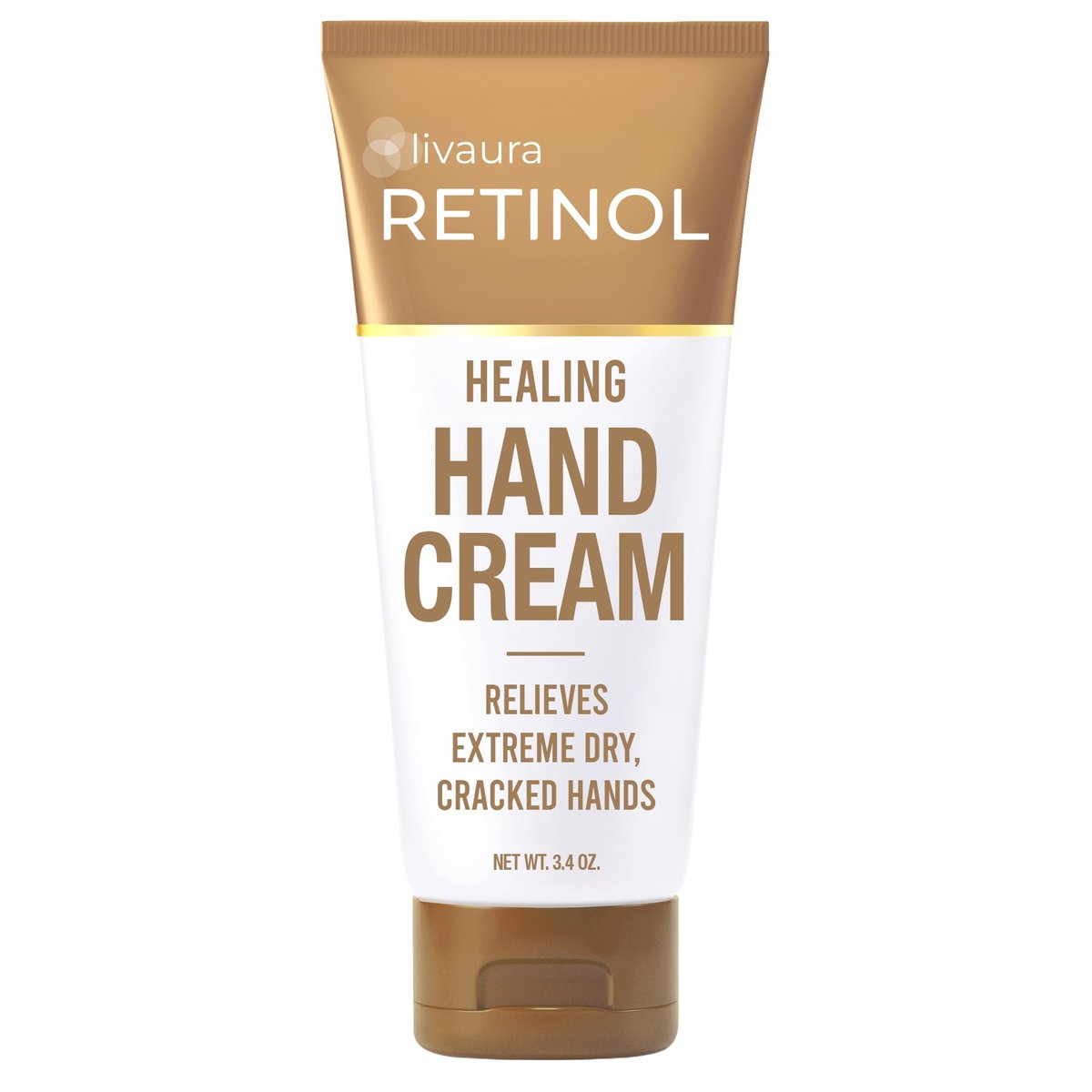 Retinol LIVAURA Handcreme für trockene, rissige Hände – Intensive feuchtigkeitsspendende Handlotion, Tiefenhydratation & Reparatur, schnell einziehend, nicht fettend, stellt Hautbarriere wieder her, weiche, glatte, gesunde Hände