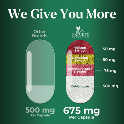 D-Mannose 1000mg pro Portion – Cranberry & Hibiscus – Effektiv schnell wirkend, Spülen Sie die Unreinheiten aus – Unterstützung für Blasen- und Harnwegsgesundheit – für Frauen und Männer – in den USA abgefüllt – 60 Kapseln