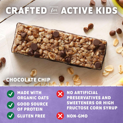 Zbar Protein - Chocolate Chip - Knusprige Snackriegel - Hergestellt mit Bio-Hafer - Nicht-GMO - 5g Protein - Glutenfreie Proteinriegel (15er Pack)