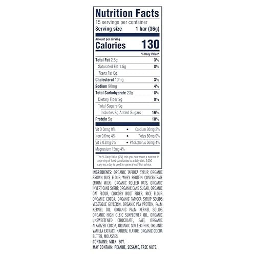 Zbar Protein - Chocolate Chip - Knusprige Snackriegel - Hergestellt mit Bio-Hafer - Nicht-GMO - 5g Protein - Glutenfreie Proteinriegel (15er Pack)