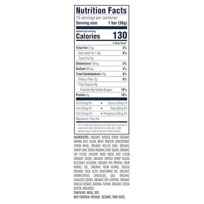 Zbar Protein - Chocolate Chip - Knusprige Snackriegel - Hergestellt mit Bio-Hafer - Nicht-GMO - 5g Protein - Glutenfreie Proteinriegel (15er Pack)