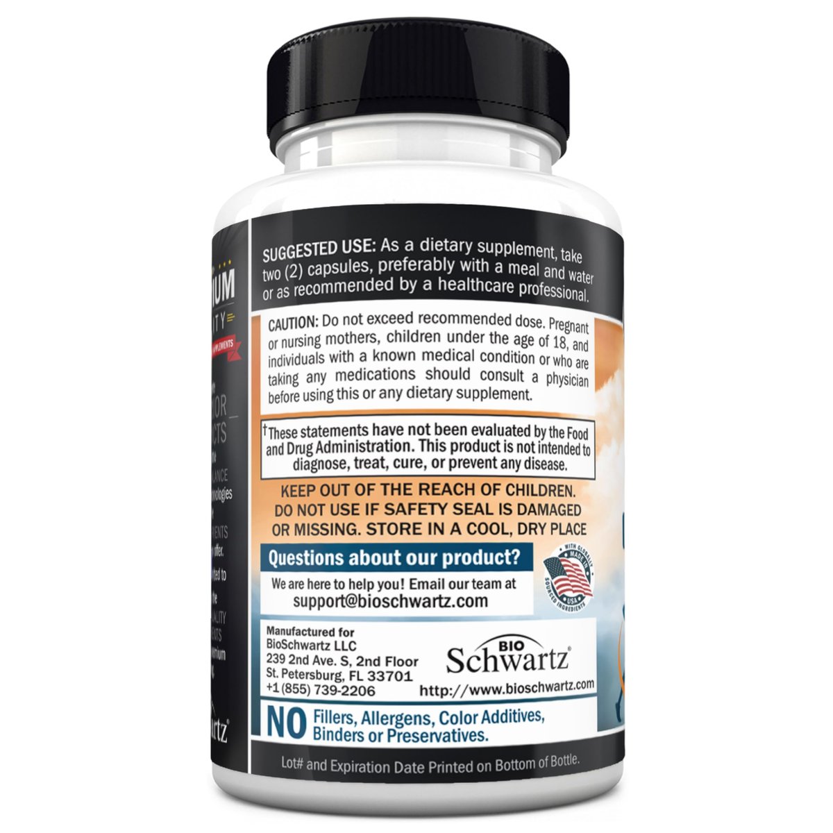 BioSchwartz Männliches Multivitamin für Männer unter 50 – Tägliche Unterstützung für Energie, Herz, Immunsystem und geistige Klarheit – mit Vitamin C, A, B, D3, E, Zink, Antioxidantien und Verdauungsenzymen – 60 Kapseln
