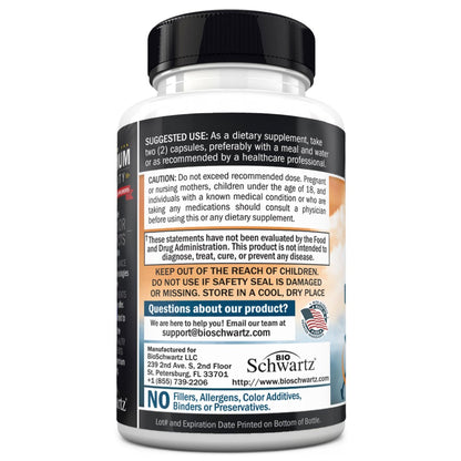 BioSchwartz Männliches Multivitamin für Männer unter 50 – Tägliche Unterstützung für Energie, Herz, Immunsystem und geistige Klarheit – mit Vitamin C, A, B, D3, E, Zink, Antioxidantien und Verdauungsenzymen – 60 Kapseln