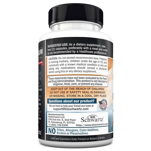BioSchwartz Männliches Multivitamin für Männer unter 50 – Tägliche Unterstützung für Energie, Herz, Immunsystem und geistige Klarheit – mit Vitamin C, A, B, D3, E, Zink, Antioxidantien und Verdauungsenzymen – 60 Kapseln
