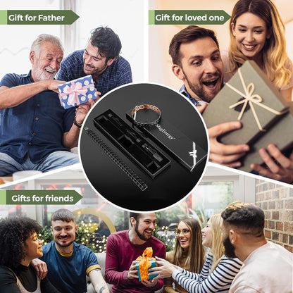 MagEnergy Herren Kupfer Magnet Armband – 99,9% reines Kupfer mit doppelreihigen starken Magneten, verstellbar mit Größeneinsteller