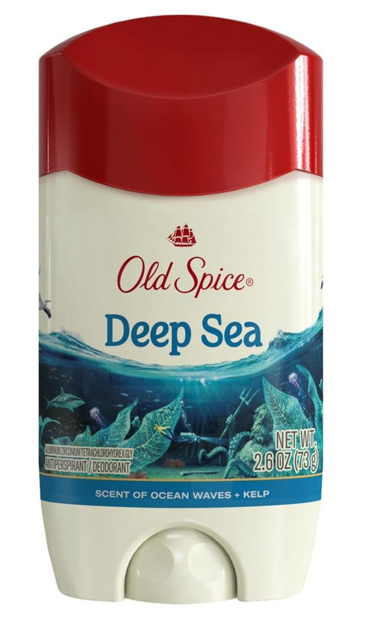 Old Spice Antitranspirant Deep Sea Fest 2,6 Unzen (3er-Pack) – 72h Schutz und frischer Duft
