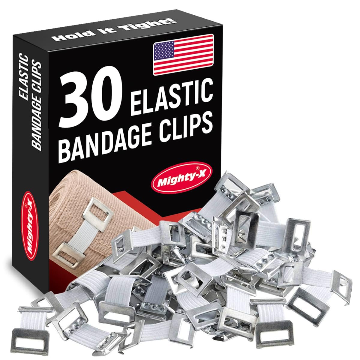 Elastische Binden Clips - 30 Stück - Bindenhalteclips aus Aluminium