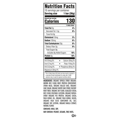 Zbar Protein Riegel – Schokoladen-Minz-Geschmack, knusprige Snack-Riegel mit Bio-Hafer, Non-GMO, 5g Protein, glutenfrei (15er Pack)