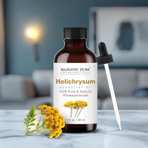 Majestic Pure Helichrysum Ätherisches Öl - 100% Rein & Natürlich - 30 ml mit Glaspipette