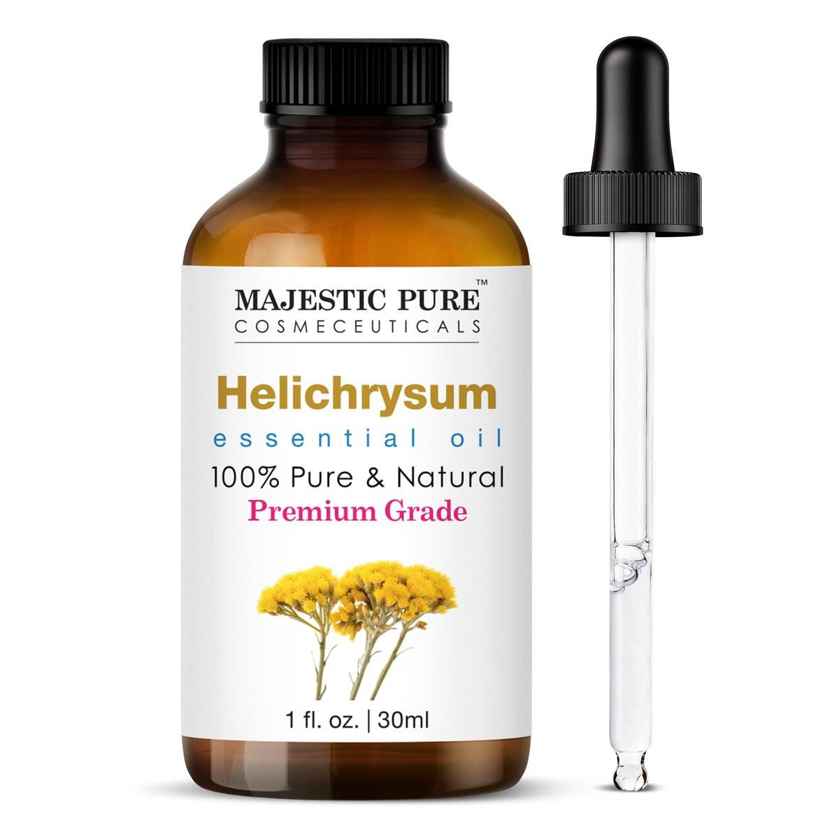 Majestic Pure Helichrysum Ätherisches Öl - 100% Rein & Natürlich - 30 ml mit Glaspipette