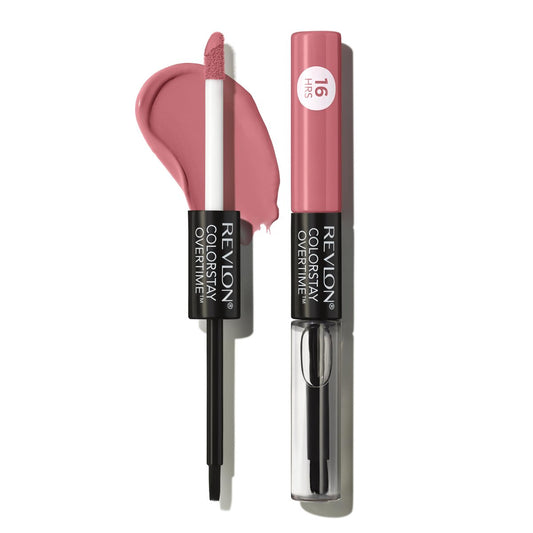 Revlon ColorStay Overtime Lipcolor 550 Blush Hour – Flüssiger Lippenstift mit klarem Lipgloss, Vitamin E, 0,07 Fl Oz