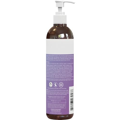 Viva Naturals Bio-Massageöl mit Lavendelduft, 237 ml – Nicht fettend, zertifiziertes Bio-Massageöl