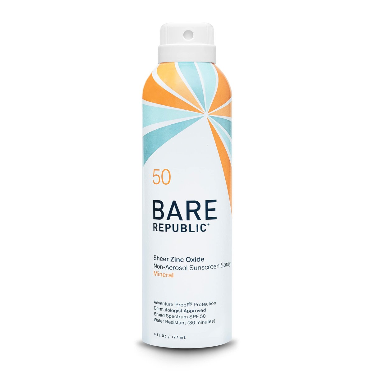 Bare Republic Mineral Sonnenschutz SPF 50 Spray – Sheer & nicht fettend, Vanille-Kokos-Duft, 177 ml
