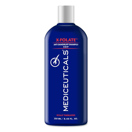 Mediceuticals X-Folate Anti-Schuppen-Shampoo für Frauen und Männer – Dauerhafte Schuppenkontrolle – Für schuppige, schuppende Kopfhaut und Ablagerungen – Reduziert Juckreiz – 250 ml