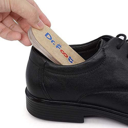 Dr.Foot Orthopädische Fersenerhöhung Einlegesohlen, Höhenausgleich für Beinlängendifferenzen, Fersensporn, Fersenschmerzen, Sportverletzungen und Achillessehnenentzündung (Beige, 3 Schichten)