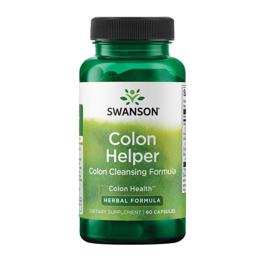 Swanson Colon Helper – Kräuter-Verdauungsergänzung mit Goldsiegel, Ulmenrinde & Aloe (60 Kapseln)