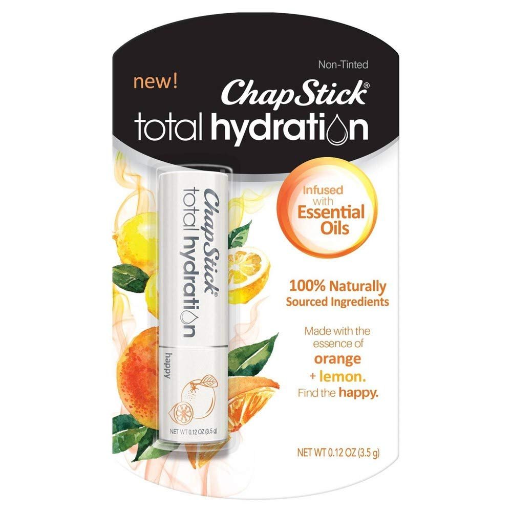 ChapStick Total Hydration Essential Öle Lippenpflegestift - Happy - 0,12 oz (2er-Pack)