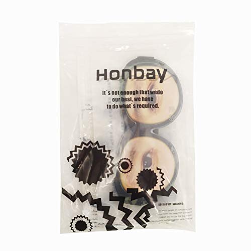 Honbay 3D Lustige Augenmaske mit verstellbarem Kopfband – Weiche Schlafmaske aus Memory-Schaum für Reisen, Spiele, Partys und Entspannung (Schwarz)
