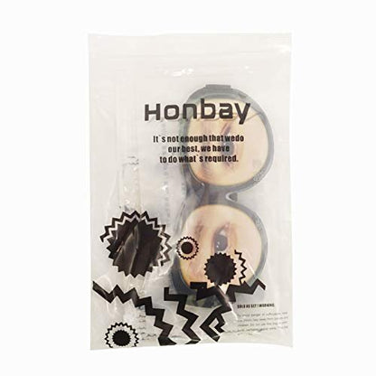 Honbay 3D Lustige Augenmaske mit verstellbarem Kopfband – Weiche Schlafmaske aus Memory-Schaum für Reisen, Spiele, Partys und Entspannung (Schwarz)